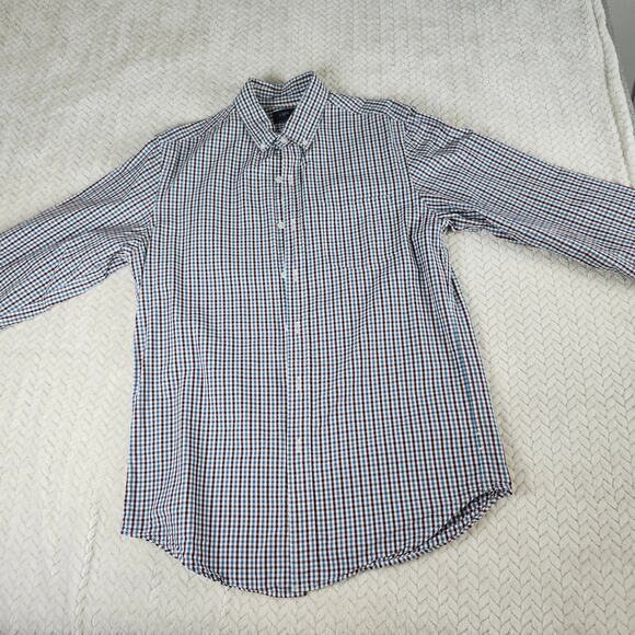 J. Crew Men's Small Gingham Plaid Long Sleeve Button-Up Shirt Work Career - Picture 3 of 8